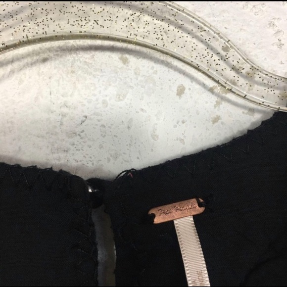 Free People Black Delightful Birds Of A Feather Mini Dress Size 4 - Picture 8 of 9